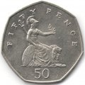 Великобритания 50 пенсов 1999 год