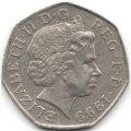 Великобритания 50 пенсов 1999 год