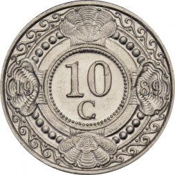 Антильские острова 10 центов 1989 год
