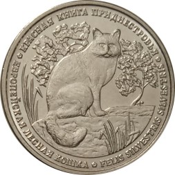 Приднестровье 1 рубль 2020 год - Европейская лесная кошка
