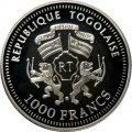 Того 1000 франков 2007 год - XXIX летние Олимпийские игры, Пекин 2008