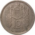 Монако 10 франков 1946 год