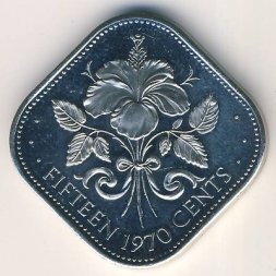 Багамские острова 15 центов 1970 год