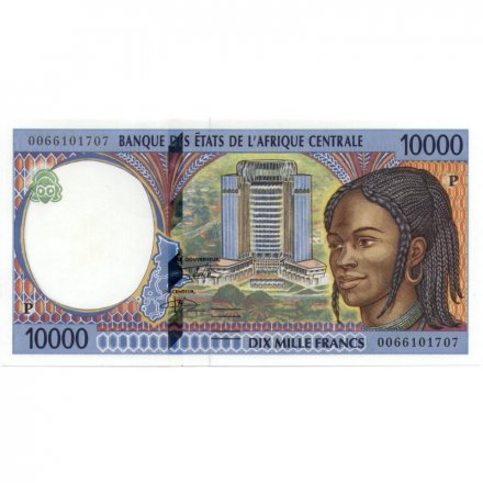 Чад (Центральная Африка) 10000 франков 2000 год - литера P - UNC