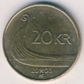 Норвегия 20 крон 2003 год - Король Харальд V