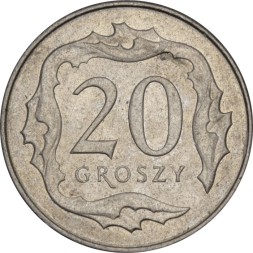Польша 20 грошей 2013 год