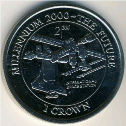Остров Мэн 1 крона 2000 год