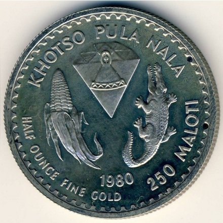 Лесото 250 малоти 1980 год
