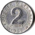 Австрия 2 гроша 1962 год