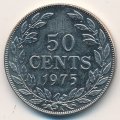 Либерия 50 центов 1975 год