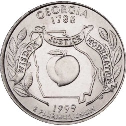США 25 центов 1999 год - Штат Джорджия (D)