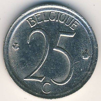 Бельгия 25 сантимов 1971 год BELGIQUE