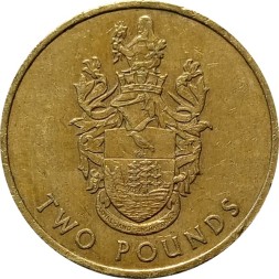 Монета Остров Святой Елены и острова Вознесения 2 фунта 2002 год - 500-летие основания поселений на острове