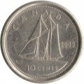 Канада 10 центов 2009 год