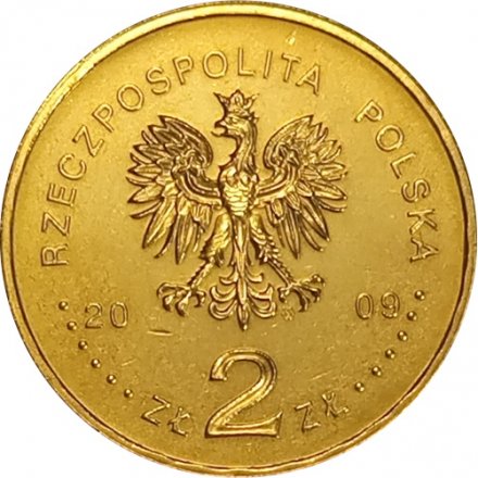 Польша 2 злотых 2009 год - 65 лет ликвидации Лодзинского гетто