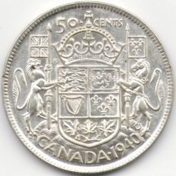 Канада 50 центов 1940 год