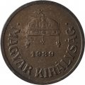 Венгрия 2 филлера 1939 год