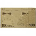 Сувенирная банкнота Евросоюз 100 евро 2002 год (золотые) - aUNC