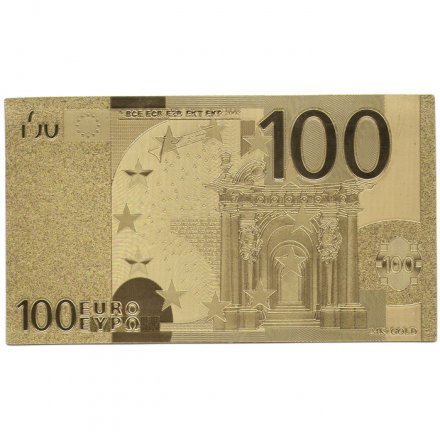 Сувенирная банкнота Евросоюз 100 евро 2002 год (золотые) - aUNC