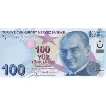 Турция 100 лир 2009 (2022) год - Мустафа Кемаль Ататюрк UNC