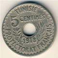Тунис 5 сантимов 1918 год