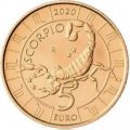 Сан-Марино 5 евро 2020 год - Знаки зодиака - Скорпион