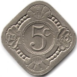 Нидерланды 5 центов 1940 год