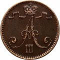 Финляндия 1 пенни 1892 год - Александр III - XF