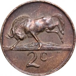 ЮАР 2 цента 1972 год