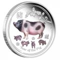 Австралия 1 доллар 2019 год - Лунар. Символ года – Свинья. Цветная