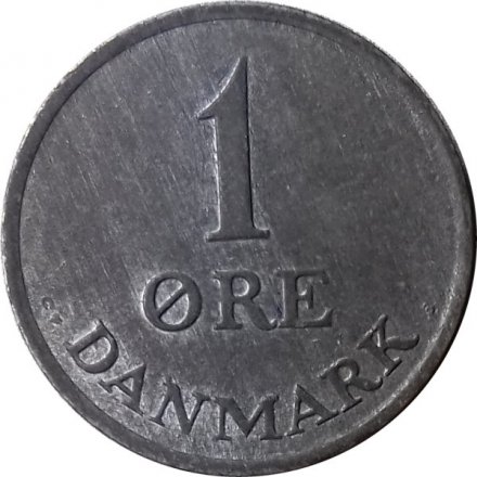 Дания 1 эре 1964 год - Король Фредерик IX (цинк)