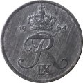 Дания 1 эре 1964 год - Король Фредерик IX (цинк)