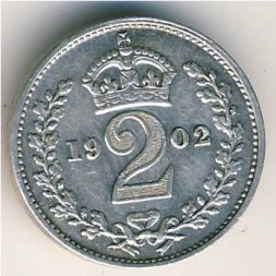Великобритания 2 пенса 1902 год