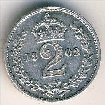 Великобритания 2 пенса 1902 год