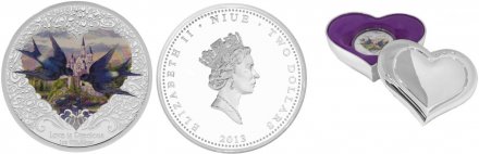 Ниуэ 2 доллара 2013 год - Любовь драгоценна. Ласточки