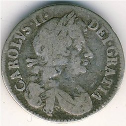 Великобритания 4 пенса 1680 год
