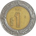 Мексика 1 песо 1996 год - Хохлатый сокол