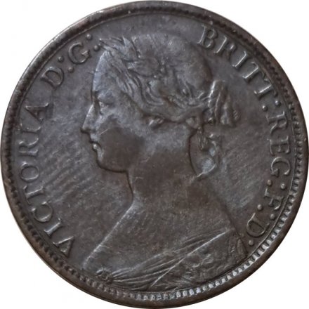Великобритания 1 фартинг 1861 год