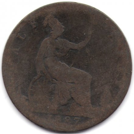 Великобритания 1/2 пенни 1887 год