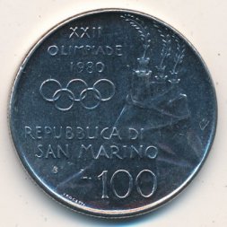 Сан-Марино 100 лир 1980 год