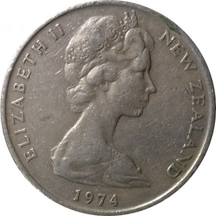 Новая Зеландия 20 центов 1974 год - Киви