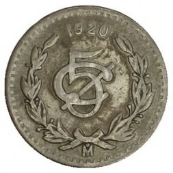 Мексика 5 сентаво 1920 год
