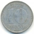 ГДР 10 пфеннигов 1981 год