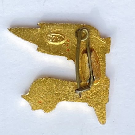 Значок. III ФЕСТИВАЛЬ. Ростральная колонна. Факел (белый)