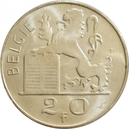 Бельгия 20 франков 1953 год BELGIE - VF