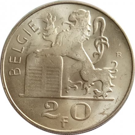 Бельгия 20 франков 1953 год BELGIE - VF