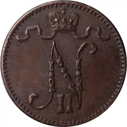 Финляндия 1 пенни 1914 год - XF