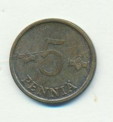 Финляндия 5 пенни 1972 год