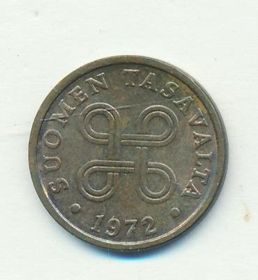 Финляндия 5 пенни 1972 год