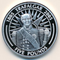 Гибралтар 5 фунтов 2005 год